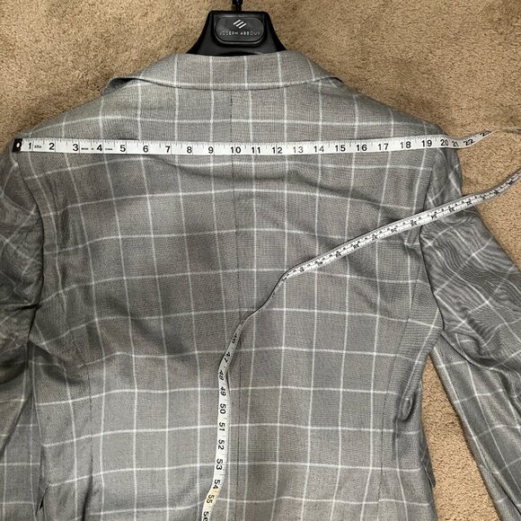 Arnold Brant Mens Sport Coat Gray Windowpane Lightweight Blazer 40S corporate - Picture 9 of 12